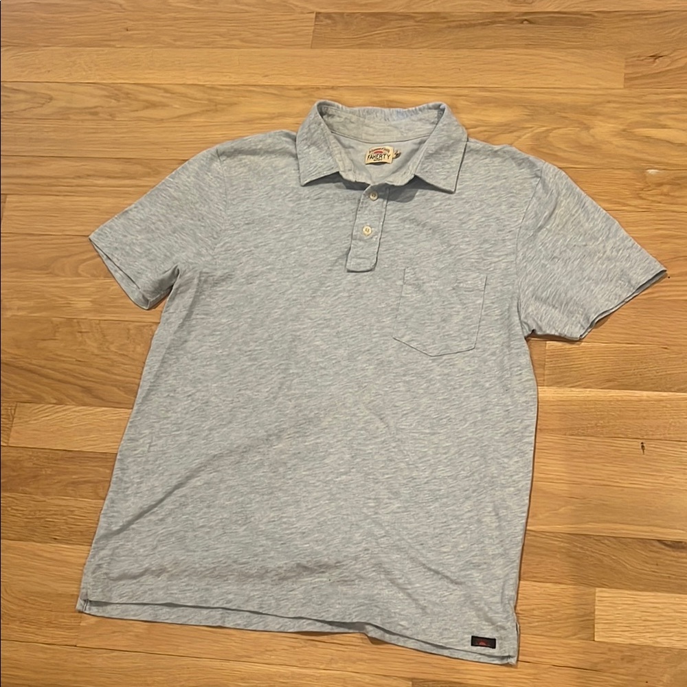 Faherty blue polo medium